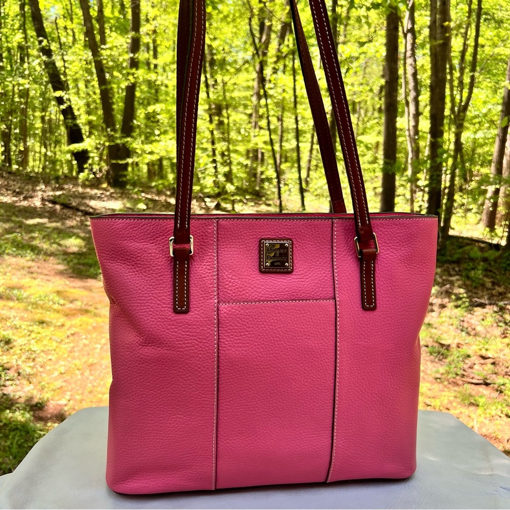 Dooney & Bourke Pebble Leather Lexington Shopper Bubble Gum Pink NWT